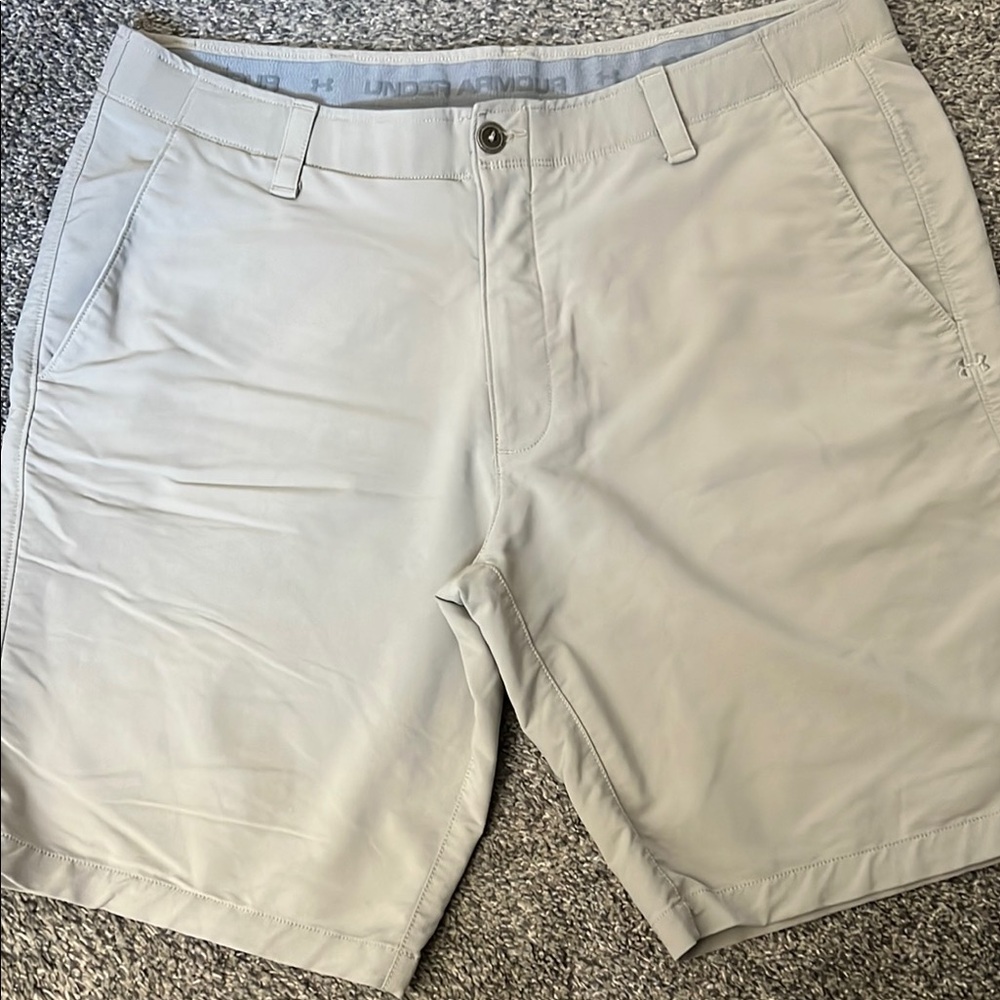 Under Armour Gray Flat Front Shorts